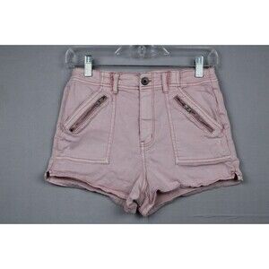 Abercrombie Fitch Kids Pink Shorts Girls Size 16 Zippers Front Pockets Summer
